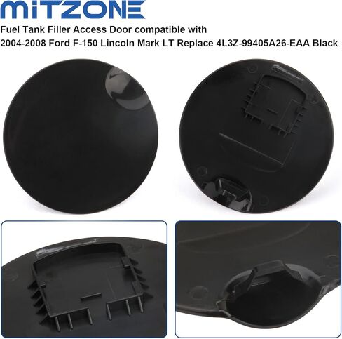MITZONE Fuel Tank Filler Access Door compatible with 2004-2008 Ford F-150 Lincoln Mark LT Replace 4L3Z-99405A26-EAA Black in Saudi Arabia