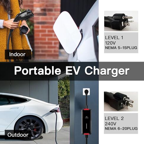 J1772 to Tesla EV Charger Adapter, 60Amp/240V AC Tesla Adapter, Compatible with Tesla Model 3/Y/X/S... (for Tesla Cars ONLY), Available on J1772 Type 1 Destination Charger and Mobile Connector in Saudi Arabia