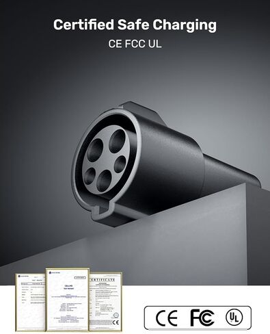 محول J1772 إلى Tesla - [يناسب جميع مالكي Tesla] محول شحن Tesla بحد أقصى 80 أمبير/240 فولت تيار متردد لطراز Tesla Y/3/X/S وملحقات Cybertruck، متوافق مع محطات الشحن من المستوى 1/2 in Kuwait