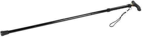 عصا للمشي مصنوعة من سبائك الألومنيوم أقطاب الرحلات قصب معدني قابل للطي كبار السن موازنة المشي لمسافات طويلة وتسلق الجبال (أسود) in Kuwait