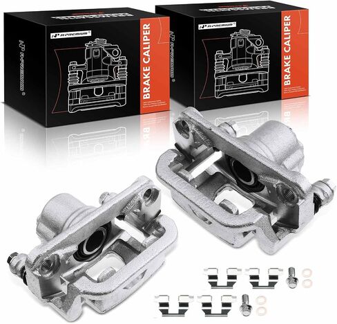 A-Premium Disc Brake Caliper Assembly with Bracket Compatible with Select Nissan Models - Juke 2011-2017, Sentra 2007-2019, Tiida 2007-2010 - Rear Driver and Passenger Side, 2-PC Set in Saudi Arabia
