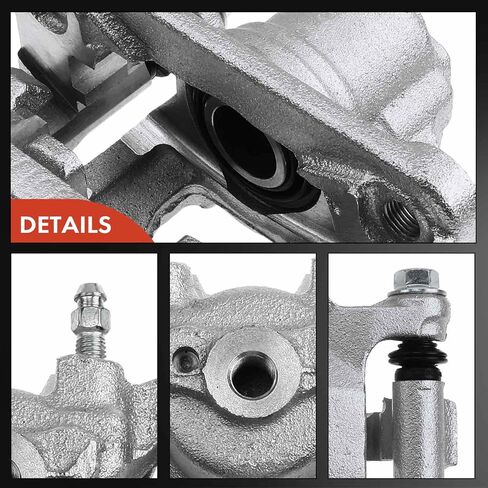 A-Premium Disc Brake Caliper Assembly with Bracket Compatible with Select Nissan Models - Juke 2011-2017, Sentra 2007-2019, Tiida 2007-2010 - Rear Driver and Passenger Side, 2-PC Set in Saudi Arabia