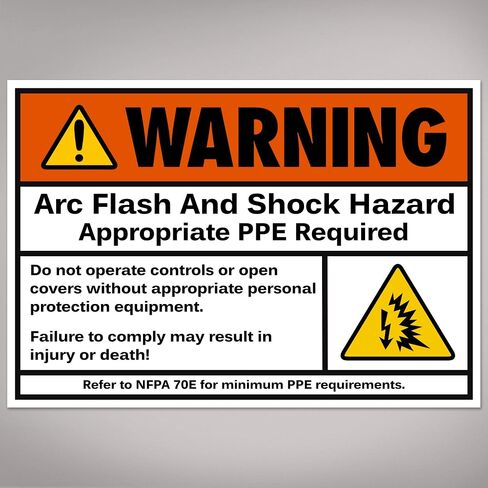 Avery Arc Flash/Shock Warning Labels, Waterproof, UV Resistant, Preprinted, 3.5" x 5", 8 Warning Decal Labels in Saudi Arabia