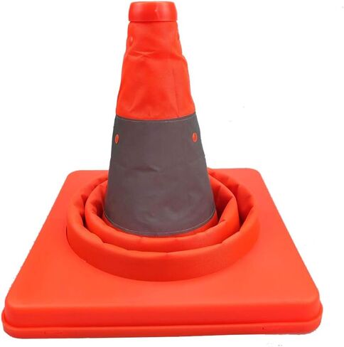 Annurssy 4-Piece 15.5-Inch Collapsible Safety Traffic Cones Multi-Purpose Pop-Up Reflective Road Parking Orange Safety Cone in Saudi Arabia