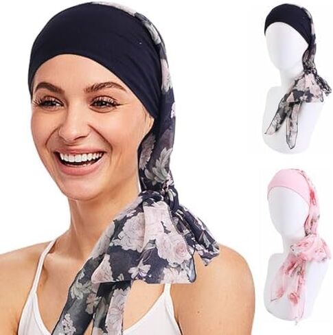 FADACHY Chemo Turbans Headwear for Women Summer Lightweight Headwraps Silky Head Scarf for Women Cancer Bald Cancer Hats in Saudi Arabia