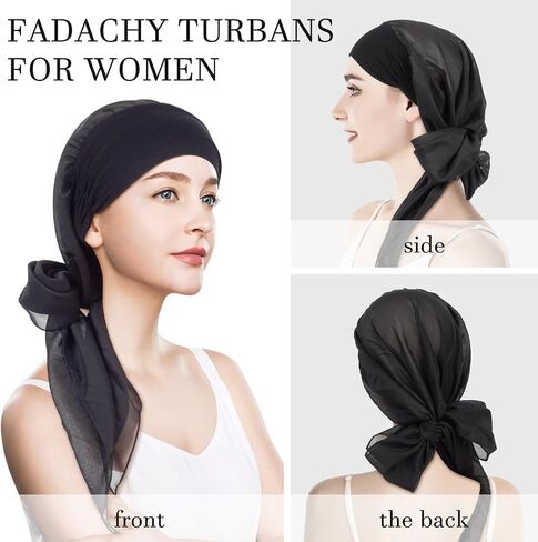 FADACHY Chemo Turbans Headwear for Women Summer Lightweight Headwraps Silky Head Scarf for Women Cancer Bald Cancer Hats in Saudi Arabia