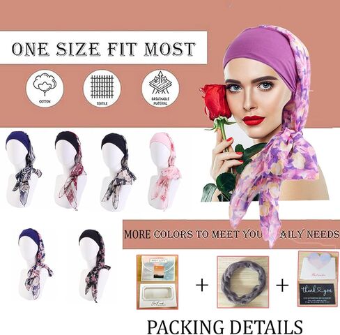 FADACHY Chemo Turbans Headwear for Women Summer Lightweight Headwraps Silky Head Scarf for Women Cancer Bald Cancer Hats in Saudi Arabia
