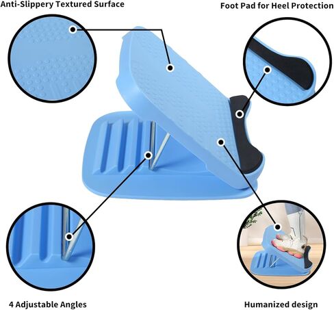 Slant Board Calf Stretcher,Ankle and Foot Incline Board,4 Level Adjustable Board for Calf Stretch Trainer,Achilles & Plantar Fasciitis.Warm-up & Relax Calf Muscles Equipment. in Kuwait