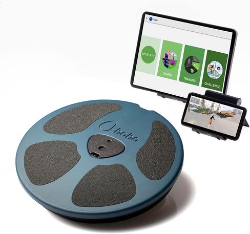 BoBo Core Trainer Balance Board, Whole Family Fitness Device With Free Connected Game & Exercises App. Professional 15" Wood Board With Built-in Bluetooth Motion Sensor. For Kids, Adults & Athletes. in Saudi Arabia