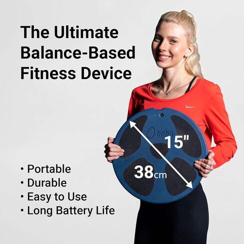 BoBo Core Trainer Balance Board, Whole Family Fitness Device With Free Connected Game & Exercises App. Professional 15" Wood Board With Built-in Bluetooth Motion Sensor. For Kids, Adults & Athletes. in Saudi Arabia