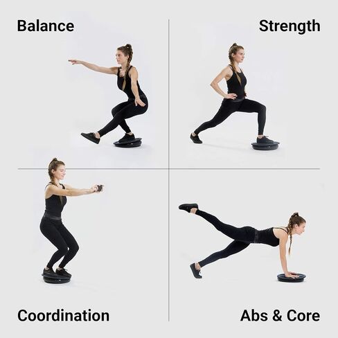 BoBo Core Trainer Balance Board, Whole Family Fitness Device With Free Connected Game & Exercises App. Professional 15" Wood Board With Built-in Bluetooth Motion Sensor. For Kids, Adults & Athletes. in Saudi Arabia