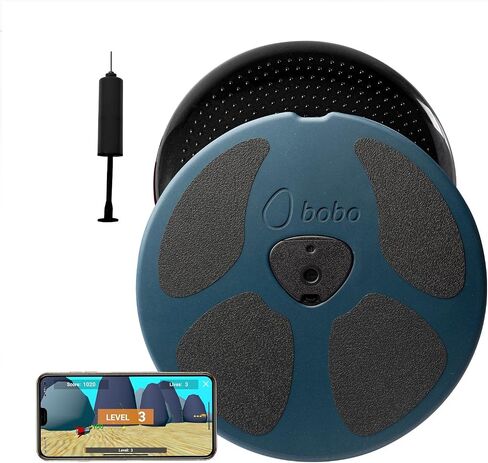 BoBo Core Trainer Balance Board, Whole Family Fitness Device With Free Connected Game & Exercises App. Professional 15" Wood Board With Built-in Bluetooth Motion Sensor. For Kids, Adults & Athletes. in Saudi Arabia