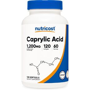 Nutricost Caprylic Acid 1200mg, 120 Softgels in Saudi Arabia