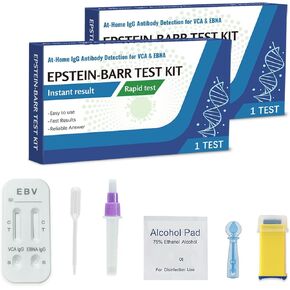 طقم اختبار Epstein-Barr (EBV) في المنزل - لا حاجة لزيارة المختبر - يكتشف استجابة IgG لـ VCA وEBNA (للاستخدام التشخيصي المختبري فقط)، عينة وخز الإصبع. in Kuwait