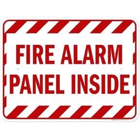 Fire Alarm Panel Inside Sign, 10x7 Inches, Rust Free .040 Aluminum, Fade Resistant, Made in USA by My Sign Center in Kuwait