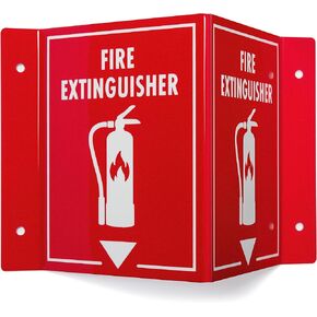 3D Fire Extinguisher Sign 2-Pack | Projecting Wall Mount Fire Safety Sign, 6" x 8" x 4" in Kuwait