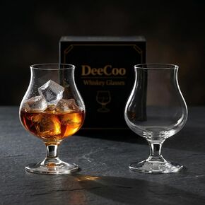 deecoo 2 حزمة كريستال ويسكي، بوربون، نظارات سكوتش، نظارات تذوق النبيذ 7 أوقية، مجموعة نظارات النار، زجاج براندي سنيفتر الطراز القديم للمشروبات الكحولية تيكيلا جين كونياك الفودكا كوكتاي، هدية للأب الرجال in Kuwait
