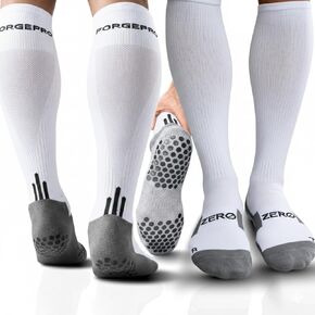 Soccer Grip Socks (2 pack) for Men and Women Non-Slip Athletic Conpression Socks. Pilates, Running in Saudi Arabia