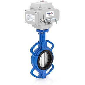 UNOX صمام الفراشة DN65 (2 1/2 ") 24 فولت تيار مستمر المحرك الكهربائي نوع رقاقة الحديد القرص EPDM مقعد GGG40.3 الجسم للمياه والهواء | صمامات الفراشة الصناعية in Kuwait