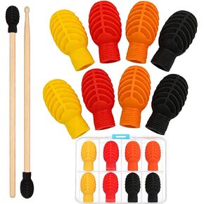 8 Pack Drumstick Dampeners for Silencing Drumming Practice, Silicone Drumstick Tips, Replace Your Drum Practice Pads Mute Clacking Sound from Sticks on Solid Surfaces in Kuwait