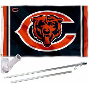 Bears Dual Logo Flag Pole and Bracket Kit in Kuwait