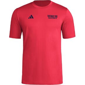 Adidas Mens Chicago Fire Fc Local Warp Pre-Game Short Sleeve T-Shirt in Saudi Arabia