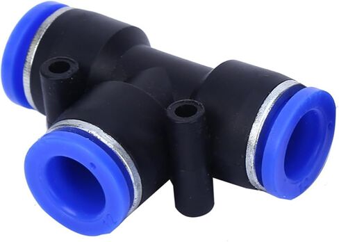 Pneumatic Air Pipe Connector Plastic Quick Plugs T-tee PE-4/6/8/10/12/14/16 1Pcs(PE-04) in Saudi Arabia