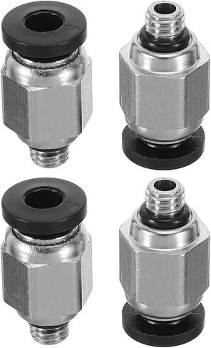 Ciieeo 4pcs M5 Male Thread Copper Push-to-connect Air Fittings Straight Pneumatic Hose Connectors Quick Release Tube Connectors for Industrial Pneumatic Systems in Saudi Arabia