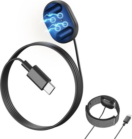 Magnetic Charging Cable Compatible with Ray-Ban Meta Display Neural Band, USB-C Fast Charger Cord, Portable Travel Replacement Charging Accessories for Smart Glasses in Saudi Arabia
