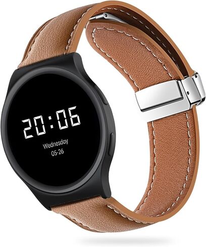 LYSANDRA Magnetic Leather Bands Compatible with Moto Watch 120 Band for Men Women, Genuine Leather with Magnetic Buckle for Moto Watch 120 Smart Watch in Saudi Arabia