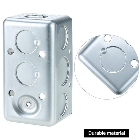 QWORK Electrical Box 12-Pack, 4x2 Inch Outlet Box,13 Cubic Inches, Ten 1/2 Inch Knockouts Electrical Box,1-7/8" Deep, Galvanized Steel in Saudi Arabia