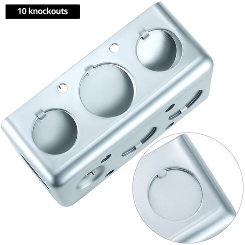 QWORK Electrical Box 12-Pack, 4x2 Inch Outlet Box,13 Cubic Inches, Ten 1/2 Inch Knockouts Electrical Box,1-7/8" Deep, Galvanized Steel in Saudi Arabia