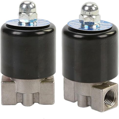 1/8 Inch Stainless Solenoid Valve DN06 Normally Closed Steel 110V 220V 12V 24V 1Pcs(1/8",G_24VDC_NORMALLY CLOSED) in Saudi Arabia