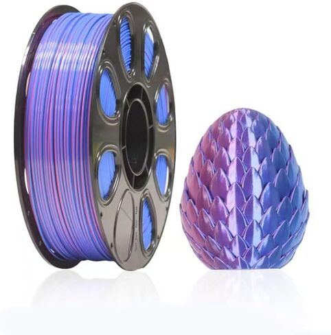 Silk PLA Filament 1.75mm, 3D Printer Filament Dual Color Coextrusion Filament Silk Blue Green Color Change PLA,250g in Saudi Arabia