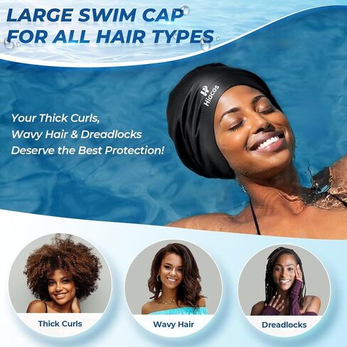Extra Large Silicone Swim Cap for Long Hair, Adult Waterproof Swimming Cap for Women Men, Keeps Hair Dry in Pool-Evergreen in Saudi Arabia