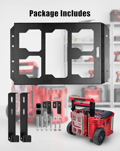 لوحة تثبيت المقبض متوافقة مع Milwaukee Packout، لوحة تنظيم أدوات تثبيت مقبض صندوق الأدوات، لوحة تثبيت للتخزين بدون حفر مع وسادات مضادة للانزلاق in Kuwait