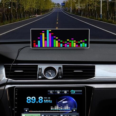 384 LEDs Music Spectrum Display, Audio Spectrum Analyzer Delivering 84 Dynamic Effects, Voice Controlled Rhythm Light with Electronic Clock Function in Saudi Arabia