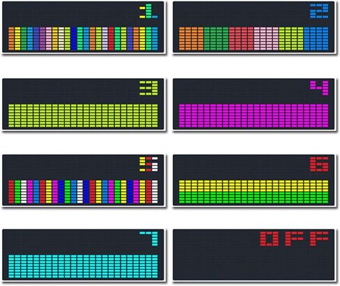 384 LEDs Music Spectrum Display, Audio Spectrum Analyzer Delivering 84 Dynamic Effects, Voice Controlled Rhythm Light with Electronic Clock Function in Saudi Arabia
