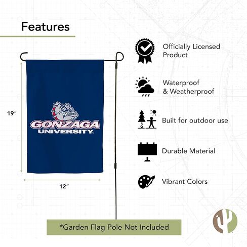 Desert Cactus Gonzaga University GU Garden Flag – 19 x 12 inch Gonzaga Bulldogs Banner, For Outdoor Display and Events (Design A) in Saudi Arabia