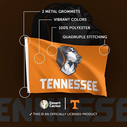 Desert Cactus University of Tennessee Flag Knoxville Volunteers Vols UT Banners 100% Polyester Indoor Outdoor 3x5 feet Flags (Design K) in Saudi Arabia