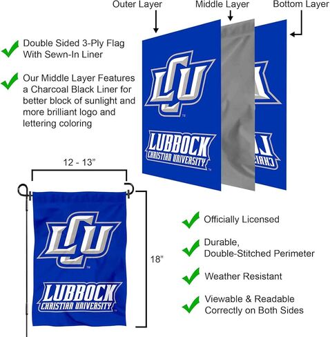 Lubbock Christian Chaparrals Garden Flag in Saudi Arabia