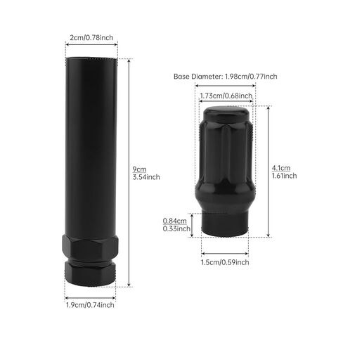 24pcs M12x1.5 Extended Lug Nuts, 12mmx1.5 Spline Lug Nuts, Black Closed End Lug Nut with Socket Key, Replacement for 1995-2013 Tacoma, 2007-2013 FJ Cruiser Aftermarket Wheels in Saudi Arabia