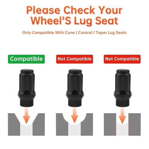 24pcs M12x1.5 Extended Lug Nuts, 12mmx1.5 Spline Lug Nuts, Black Closed End Lug Nut with Socket Key, Replacement for 1995-2013 Tacoma, 2007-2013 FJ Cruiser Aftermarket Wheels in Saudi Arabia