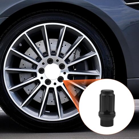 24pcs M12x1.5 Extended Lug Nuts, 12mmx1.5 Spline Lug Nuts, Black Closed End Lug Nut with Socket Key, Replacement for 1995-2013 Tacoma, 2007-2013 FJ Cruiser Aftermarket Wheels in Saudi Arabia