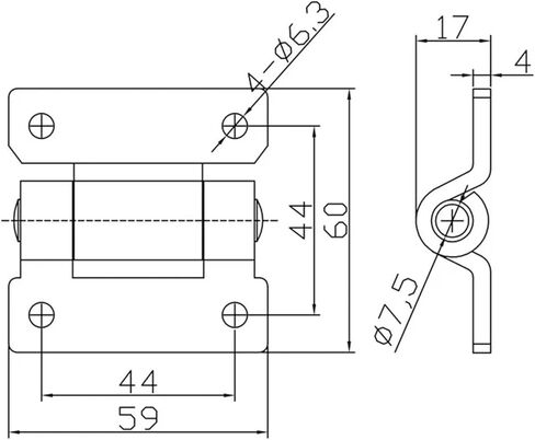 304 Stainless Steel Tool Box Trailer Truck Door Hinge Type Hinge 1Pcs in Saudi Arabia