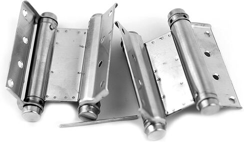 3-5 Inch Double Action Spring Door Hinge Stainless Steel Rebound Hinges 2Pcs(4 inch) in Saudi Arabia