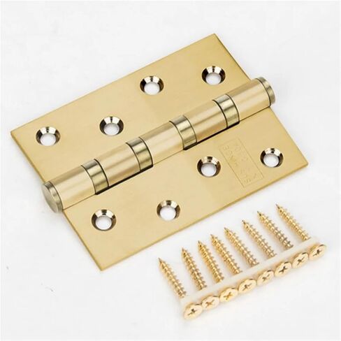 Stainless Steel Mute Door Bearings Hinge 4 Inch 3mm Thick Heavy Connector Hardware Accessories 2Pcs(Gold) in Saudi Arabia