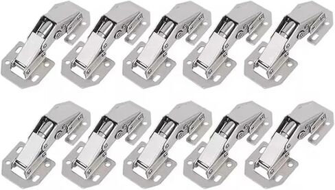 90 Degree Steel Cabinet Hinges Buffer Hinge Kitchen Cabinet Cupboard Hinges Furniture Hardware 2/4/6/10Pcs(10PCS) in Saudi Arabia