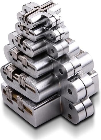 NAIERDI-4014 304 مفصلات من الفولاذ المقاوم للصدأ مخفية 13x45 مللي متر مفصلة باب قابلة للطي غير مرئية مع برغي 1 قطعة in Saudi Arabia