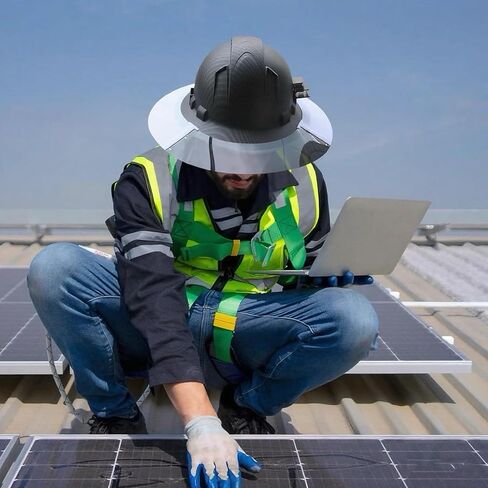 Hard Hat Sun Shade Compatible with Standard V-Gard Full Brim Attachment, Provides Enhanced Protection from The Sun and Heat,for Men and Women Working Outdoors in Saudi Arabia